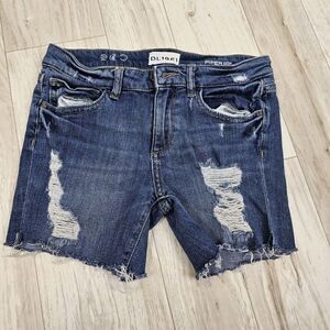DL1961 Girls Size 14 Blue Jean Denim Cut Off Raw Hem Shorts